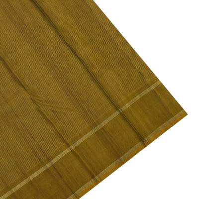 Bottle Green Kanchi Silk Saree with Small Zari Checks Design