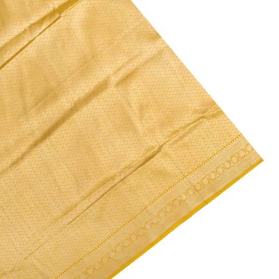 Yellow Banarasi Silk Saree with Zari Creeper Design