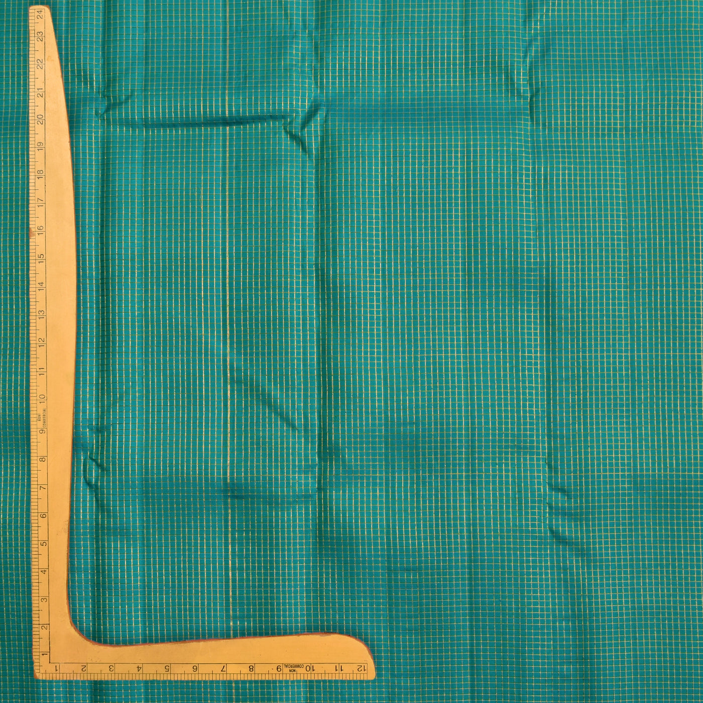 Rexona Kanchi Silk Fabric with Small Zari Checks Design