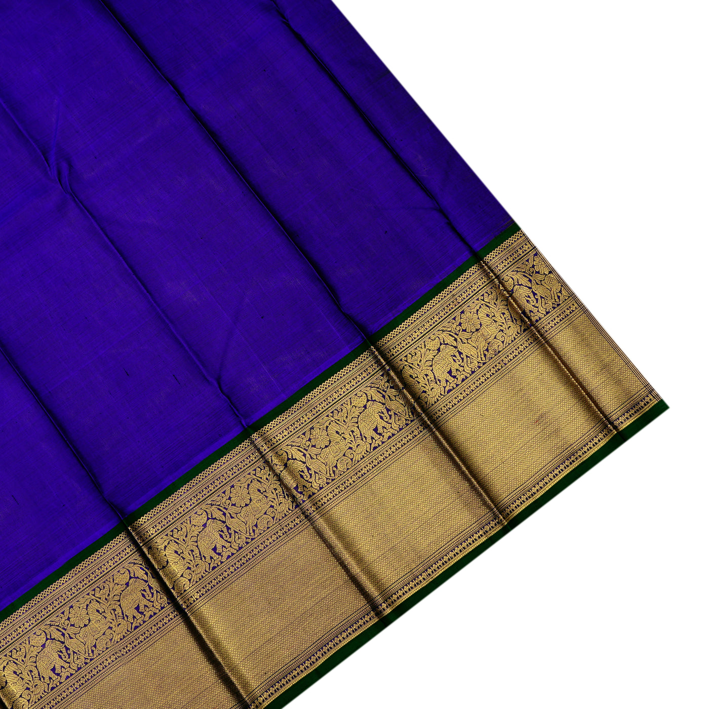 Mustard Kanchipuram Silk Saree with Lakshadeepam Design
