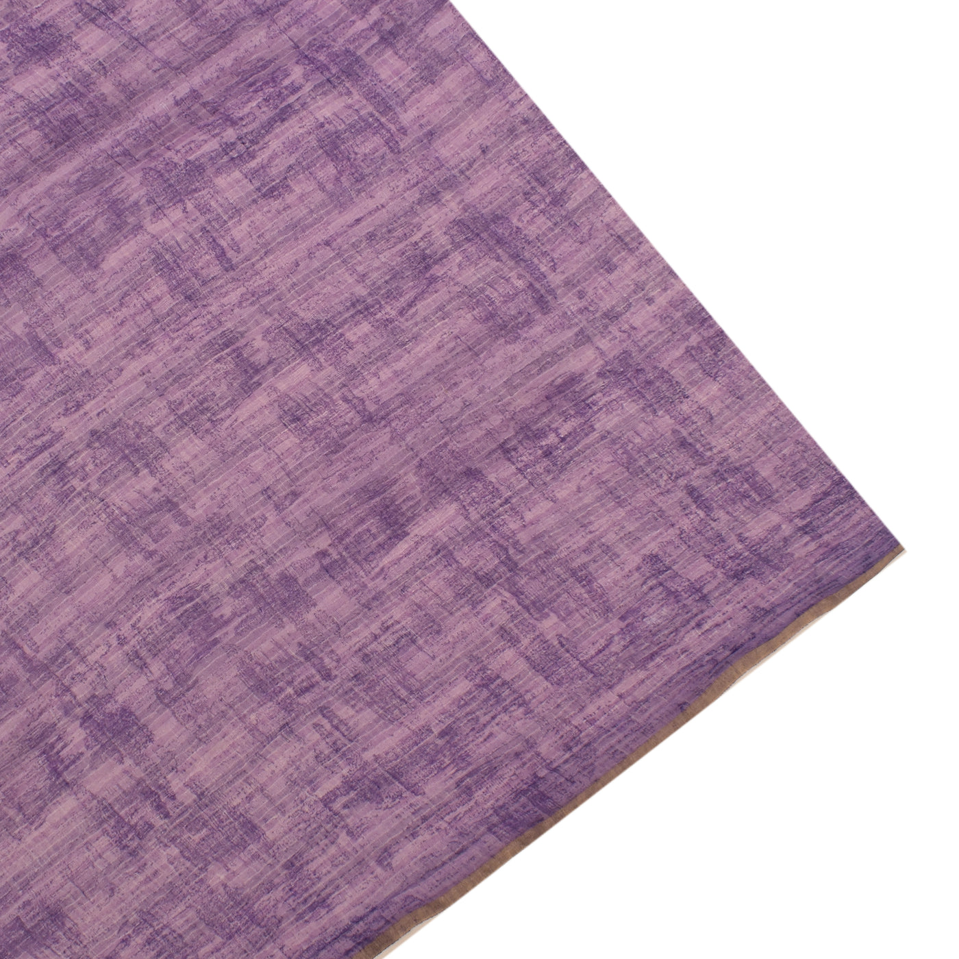 Lavender Linen Saree with Stripes Design