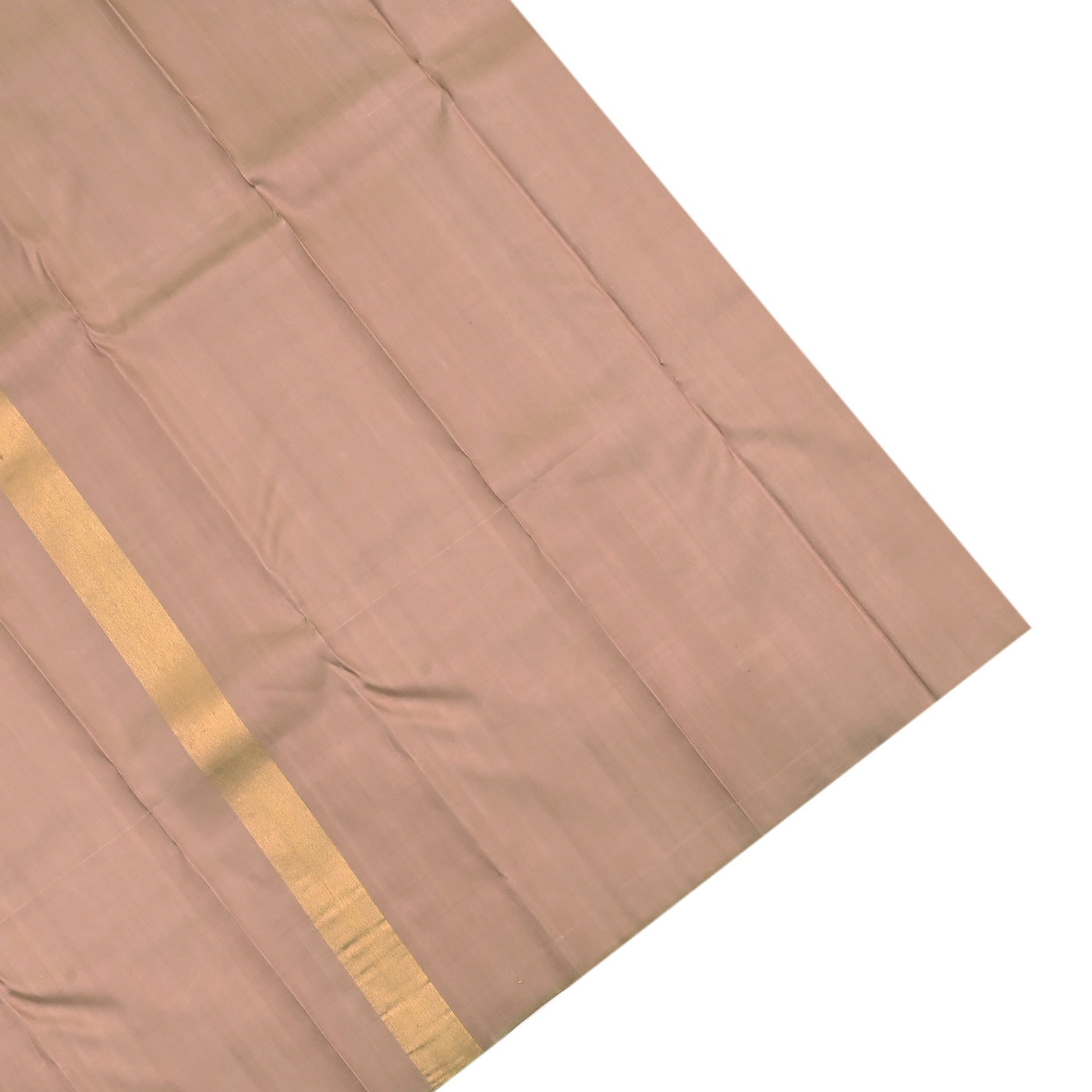 Onion Pink Kanchipuram Silk Saree with Zari Lines Design