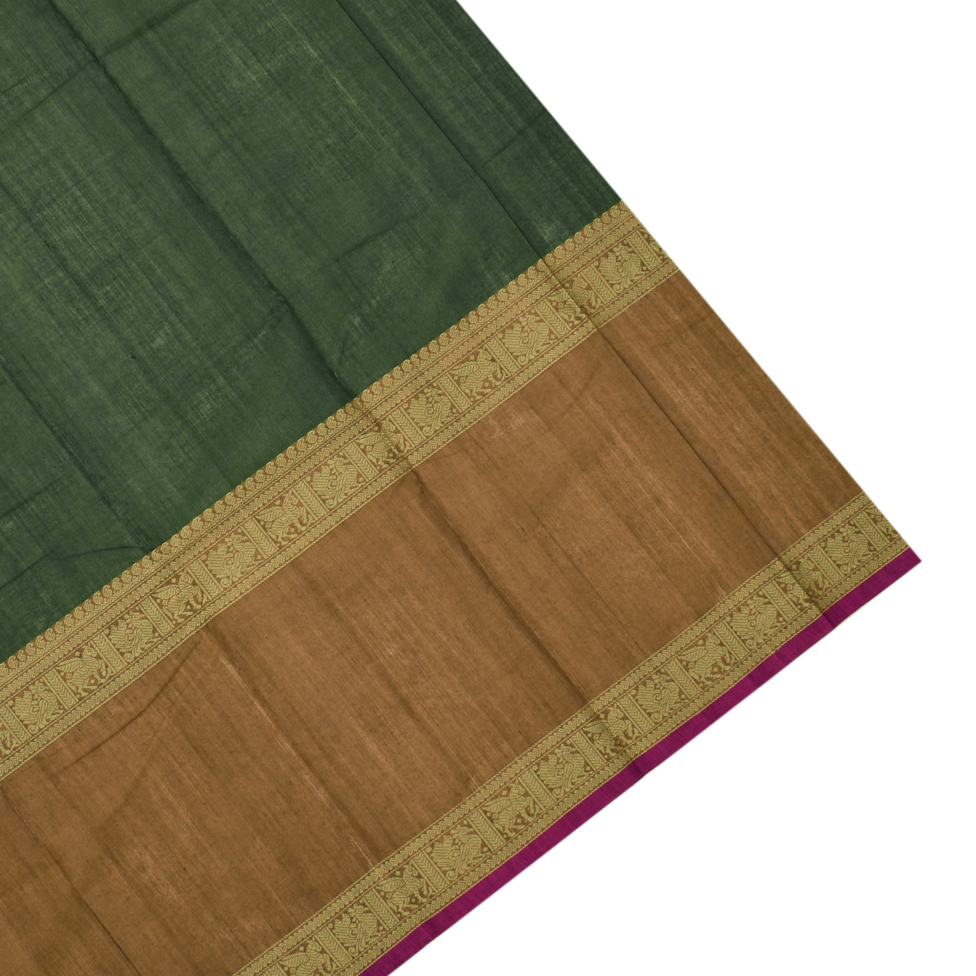 Green Kanchi Cotton Saree with Small Thread Butta Design