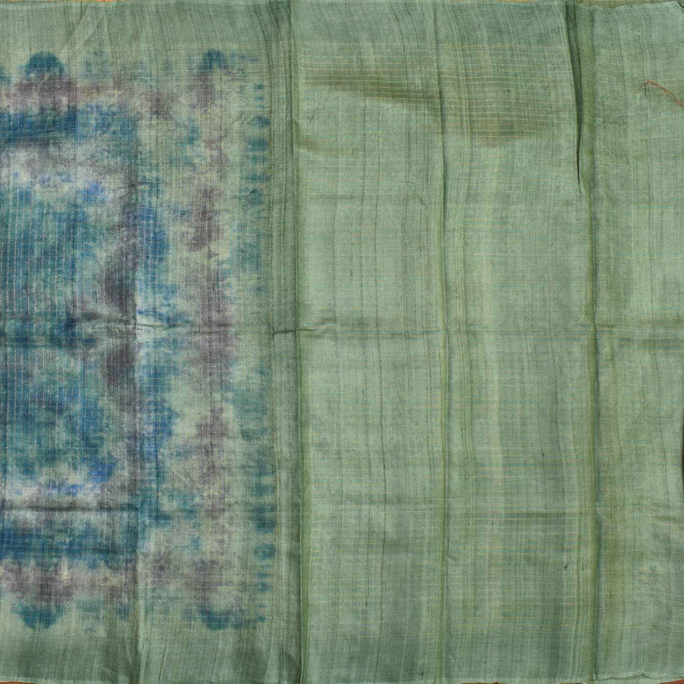 Apple Green Tussar Silk Saree with Shibori Print Design
