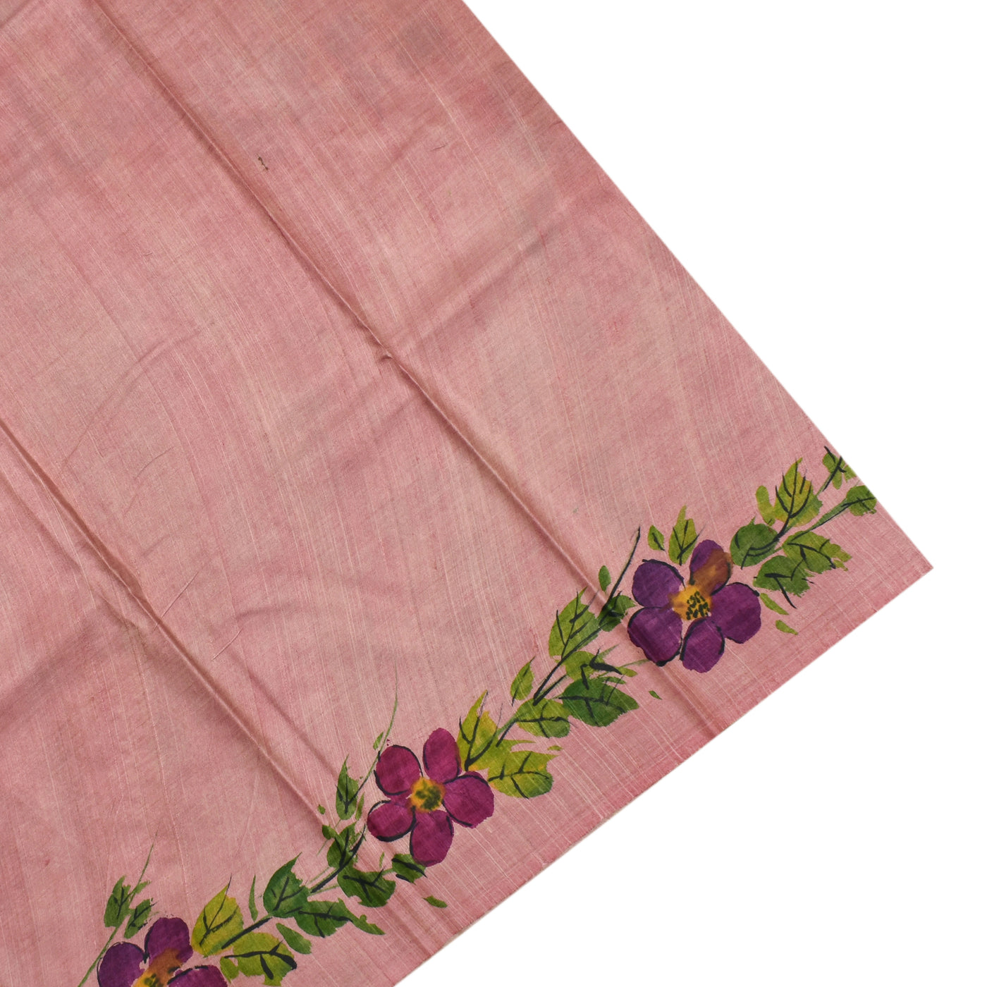 Apple Green Tussar Silk Saree with Small Flower Printed Design