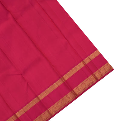 Beige Kanchipuram Silk Saree with Muthu Seer Lines Design