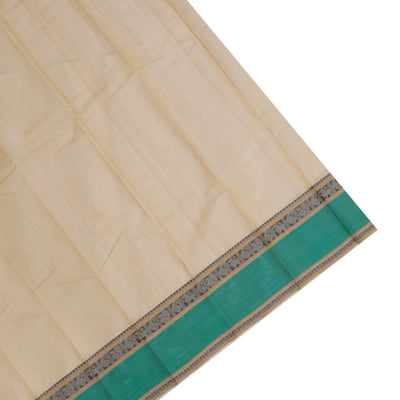 Off White Kanchi Cotton Saree with Kattam Design