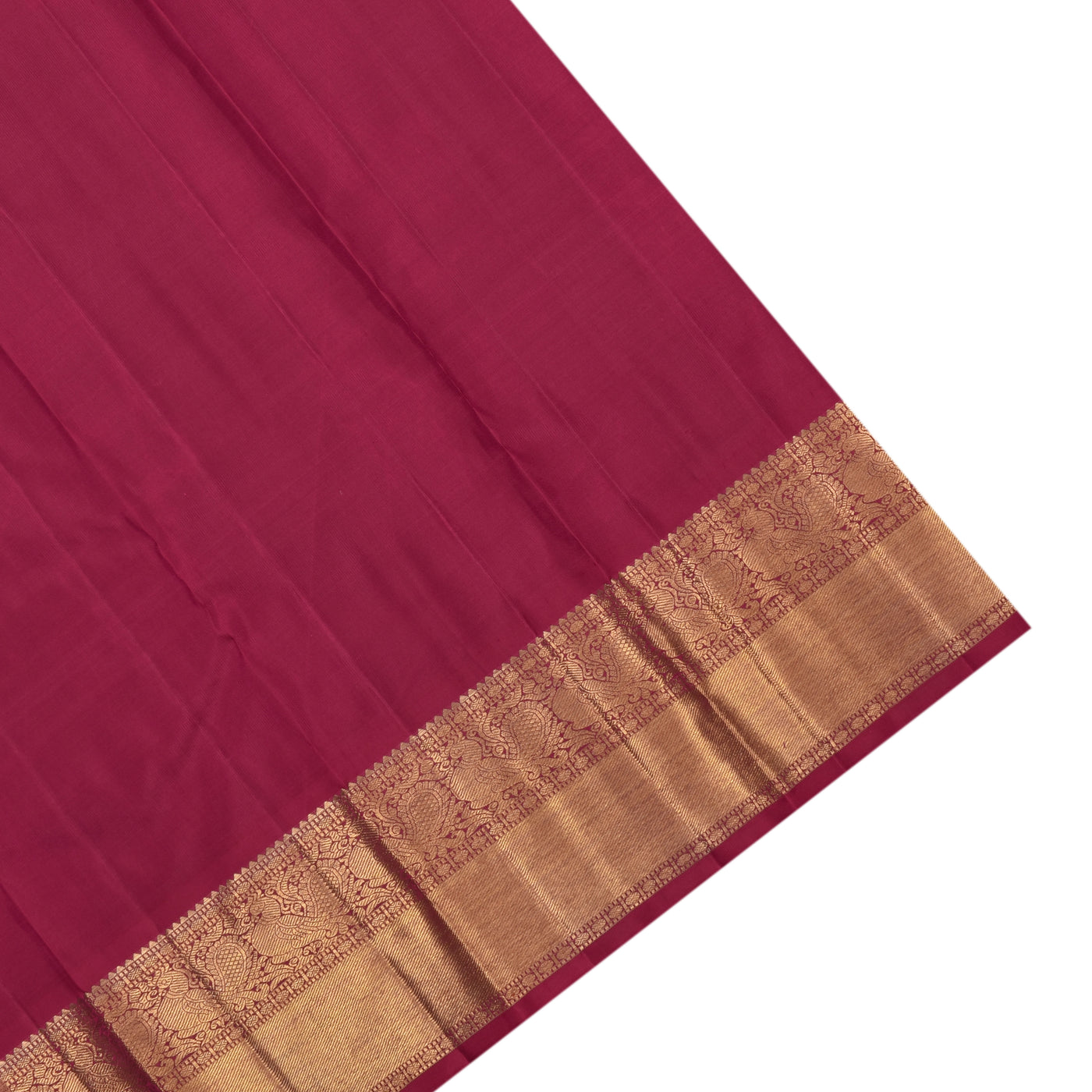 Samangha Green Kanchipuram Silk Saree with Silver Zari Creeper Design