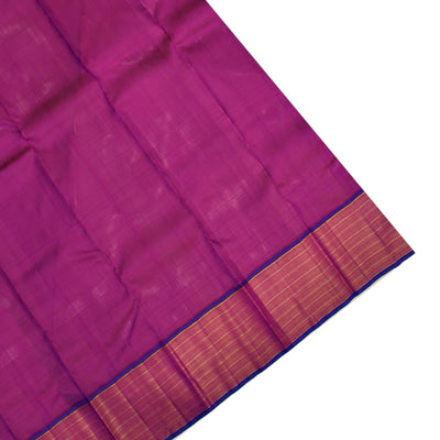 Onion Pink Linen Kanchi Silk Saree with Kattam Design