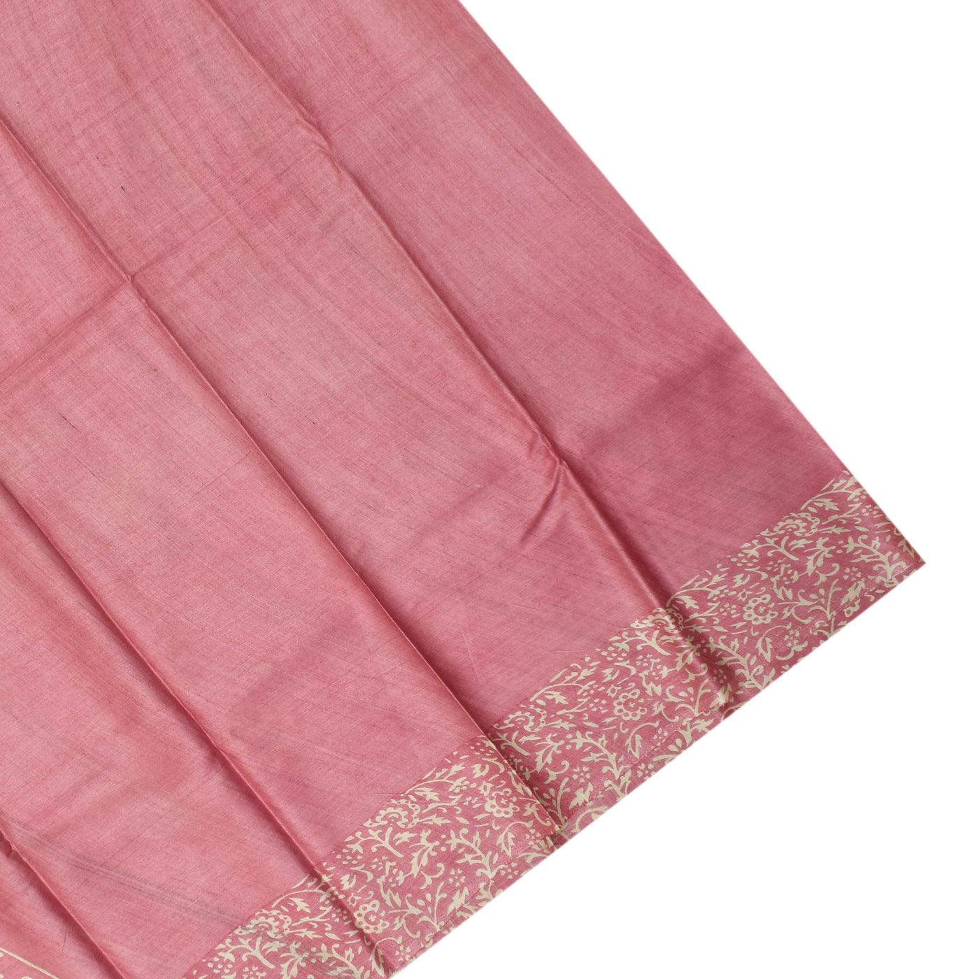 Onion Pink Tussar Silk Saree with Small Mango Print Design