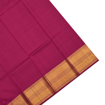 Onion Pink Pen Kalamkari Silk Saree with Floral Creeper Design