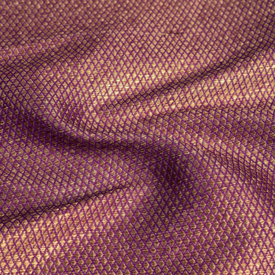 Magenta Banarasi Silk Fabric with Getti Self Design