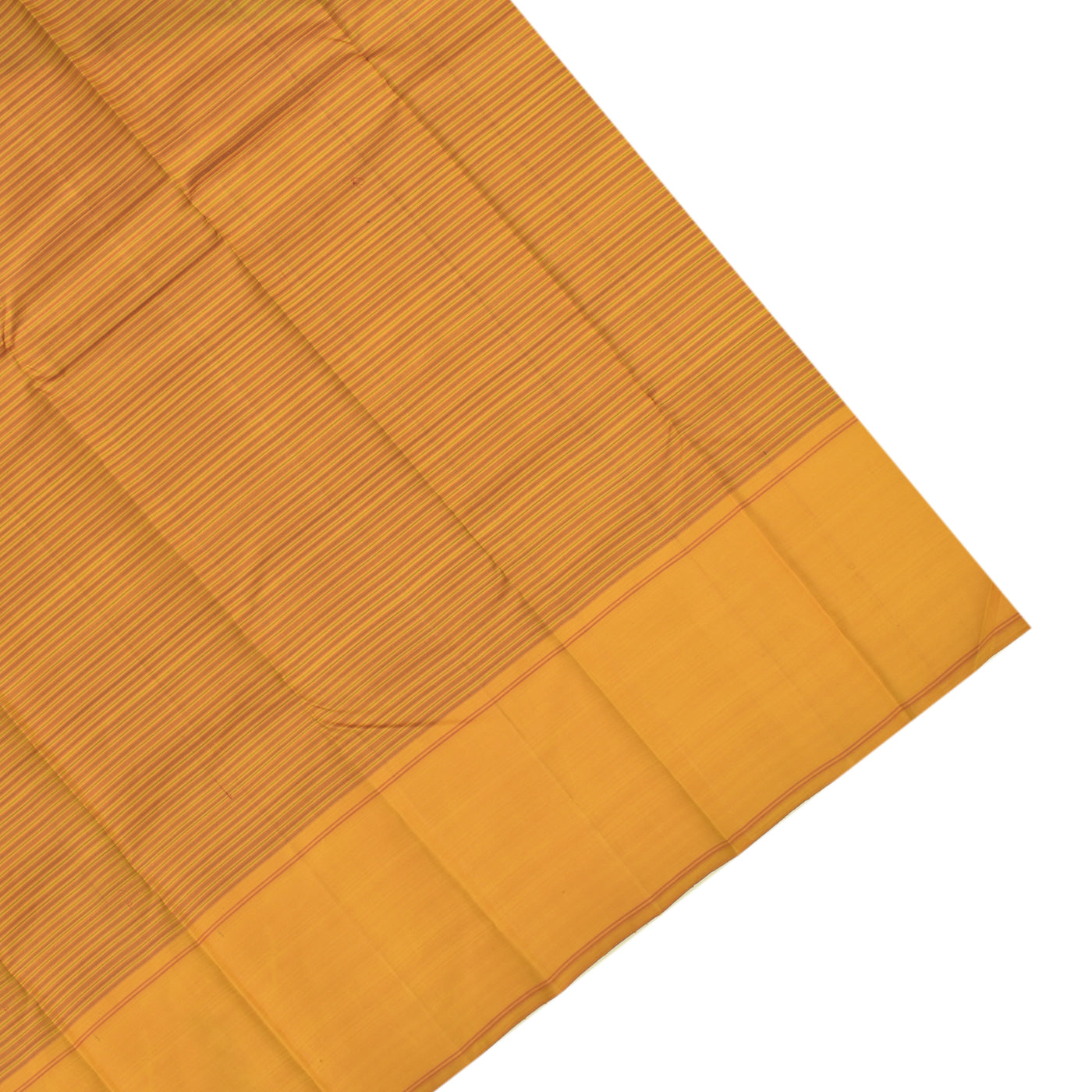 Mustard Kanchipuram Silk Saree with Small Checks Design