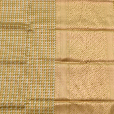 Pastel Green Banarasi Silk Saree with Triangle Butta Design