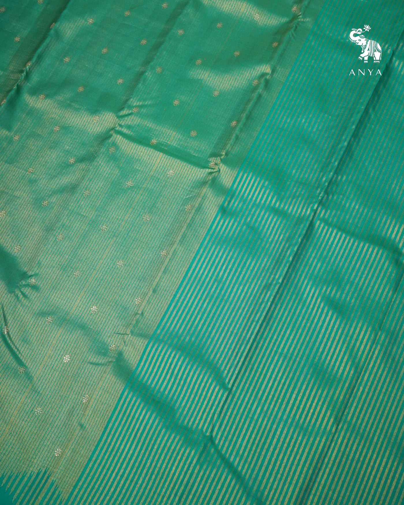 Rexona Kanchi Silk Saree with Stripes and Zari Butta Design