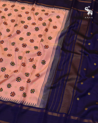 Pink Madhubani Kanchi Silk Saree