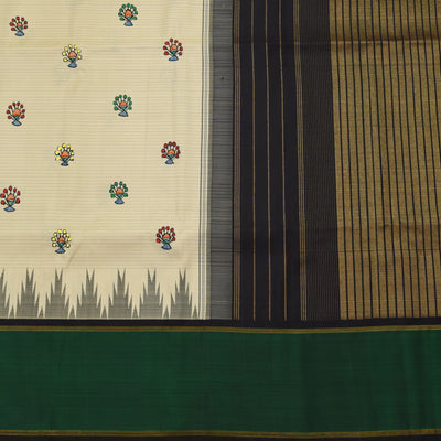 Chickoo Madhubani Kanchi Silk Saree