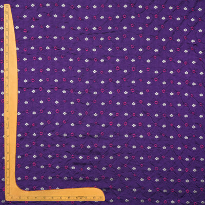 Purple Bhandhini Silk Fabric