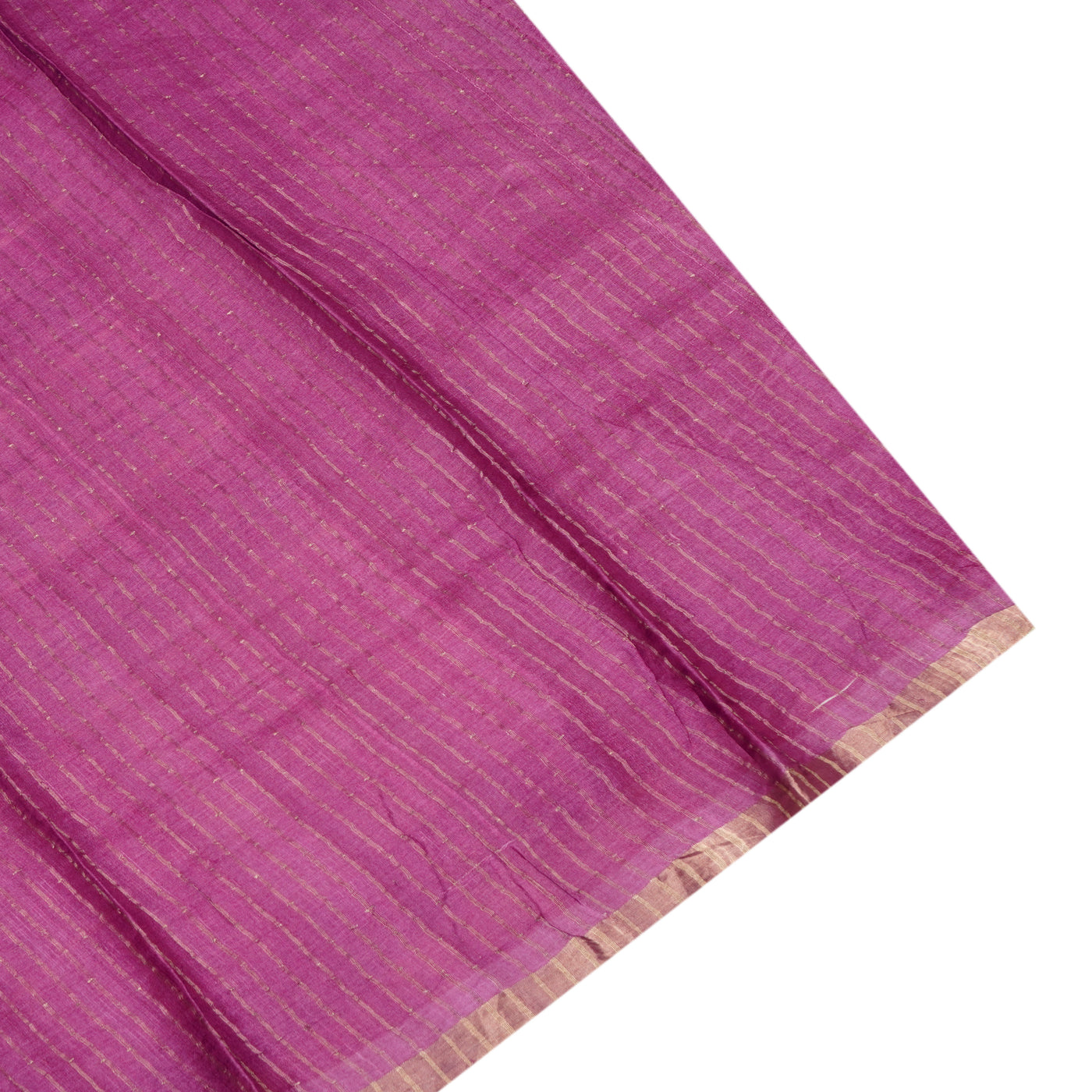 Violet Chanderi Saree with Kantha Work Design