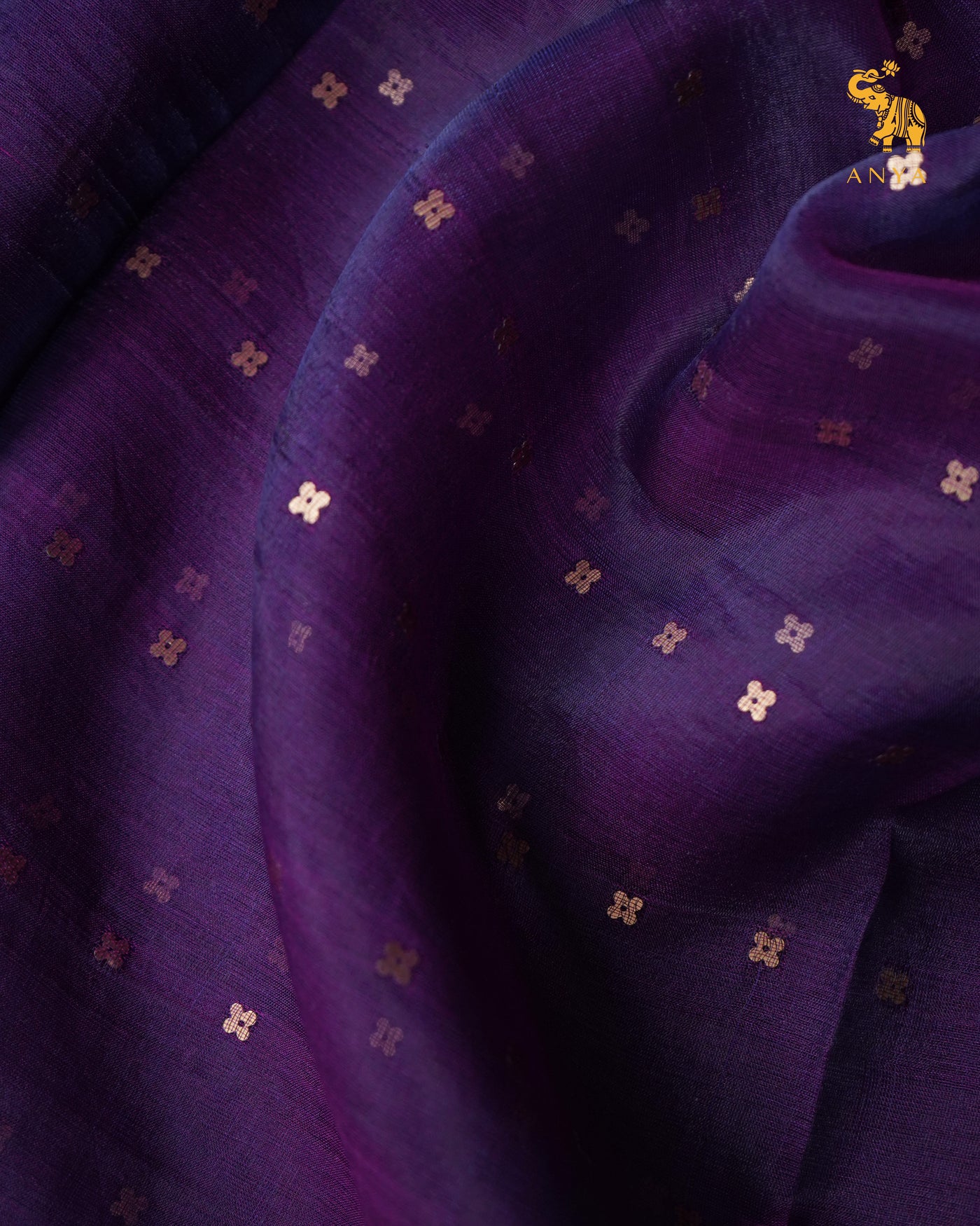 Violet Tissue Sequins Saree with Paithani Pallu