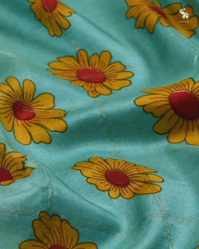 Rexona Printed Kanchi Silk Saree with Floral Print Design