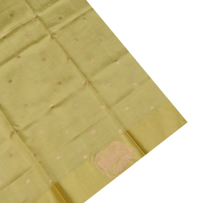 Yellow Banarasi Silk Saree with Zari Butta Design