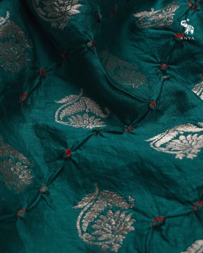 Rexona Bhandhini Silk Fabric with Flower Butta Design
