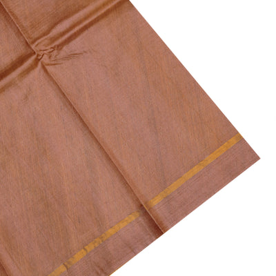 Onion Pink Tussar Silk Saree with Thread Checks Design