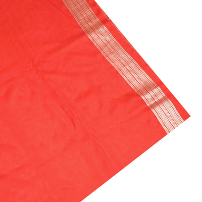Red Banarasi Silk Saree with Creeper Design
