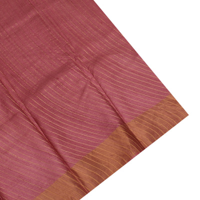 Onion Pink Tussar Silk Saree with Floral Print Design