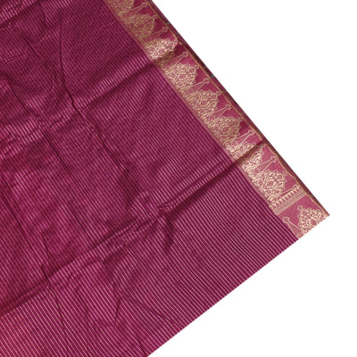 Magenta Banarasi Silk Saree with Floral Creeper Design