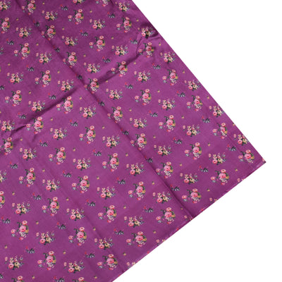 Purple Banarasi Silk Saree with Zari Butta Design