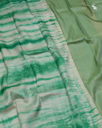 Off White With Rexona Shibori Kanchi Silk Saree