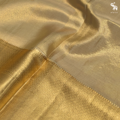 Gold Tissue Kanchi Silk Dhoti with Big Gold Getti Border