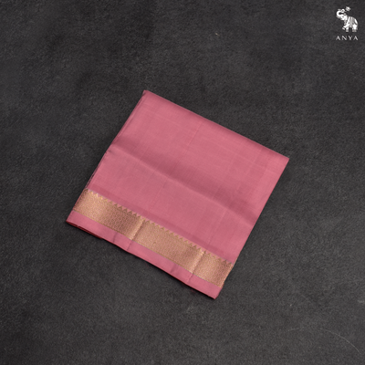 Pink Kanchi Silk Kids Dhoti with Golden Zari Border