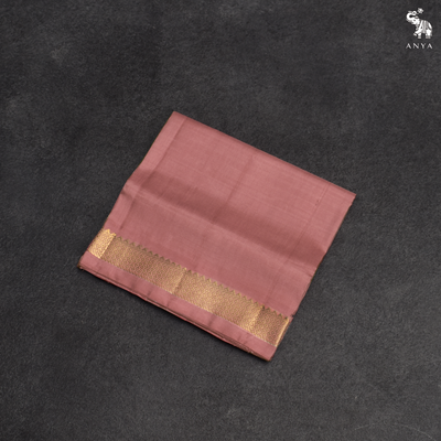 Pink Kanchi Silk Kids Dhoti with Golden Zari Border