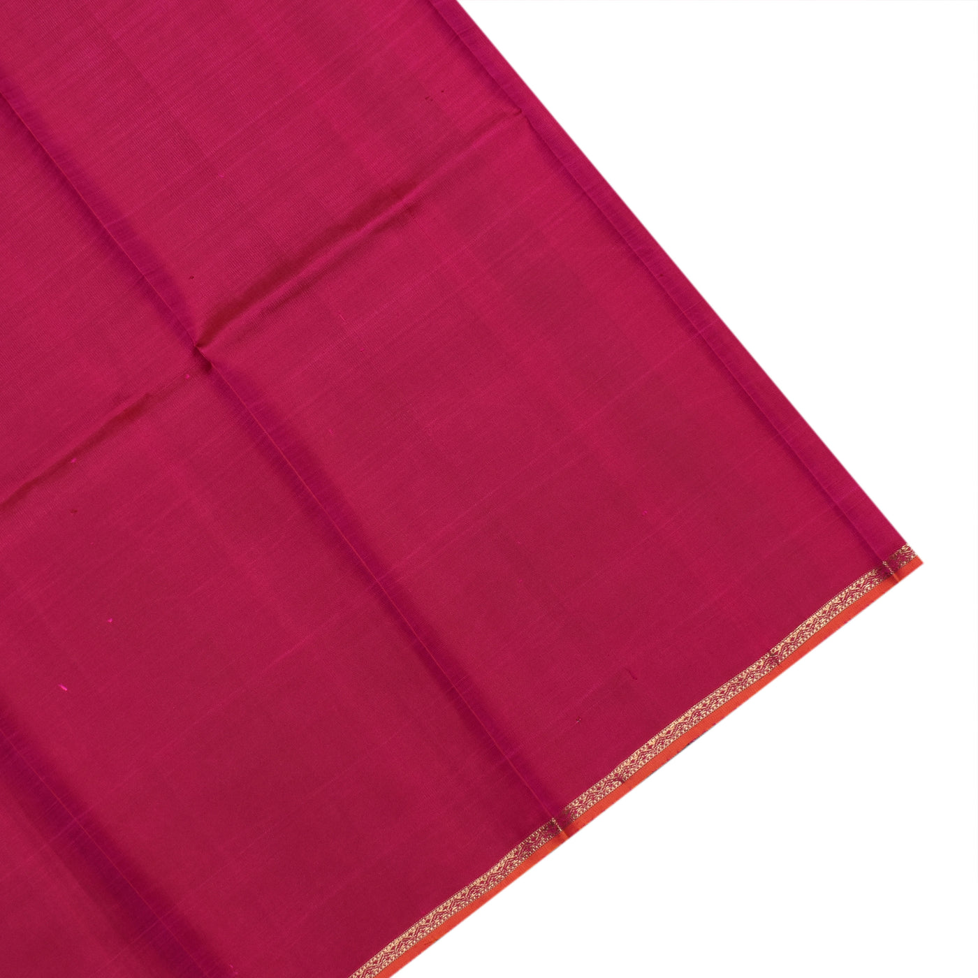 Orange Zari Checks Tussar Silk Saree with Rani Arakku Kanchi Silk Pallu and Blouse