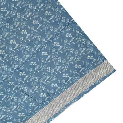 Blue Banarasi Silk Saree with Box Floral Zari Design