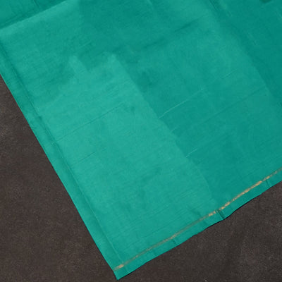 Pastel Green Printed Kanchi Silk Saree with Flower Print Design