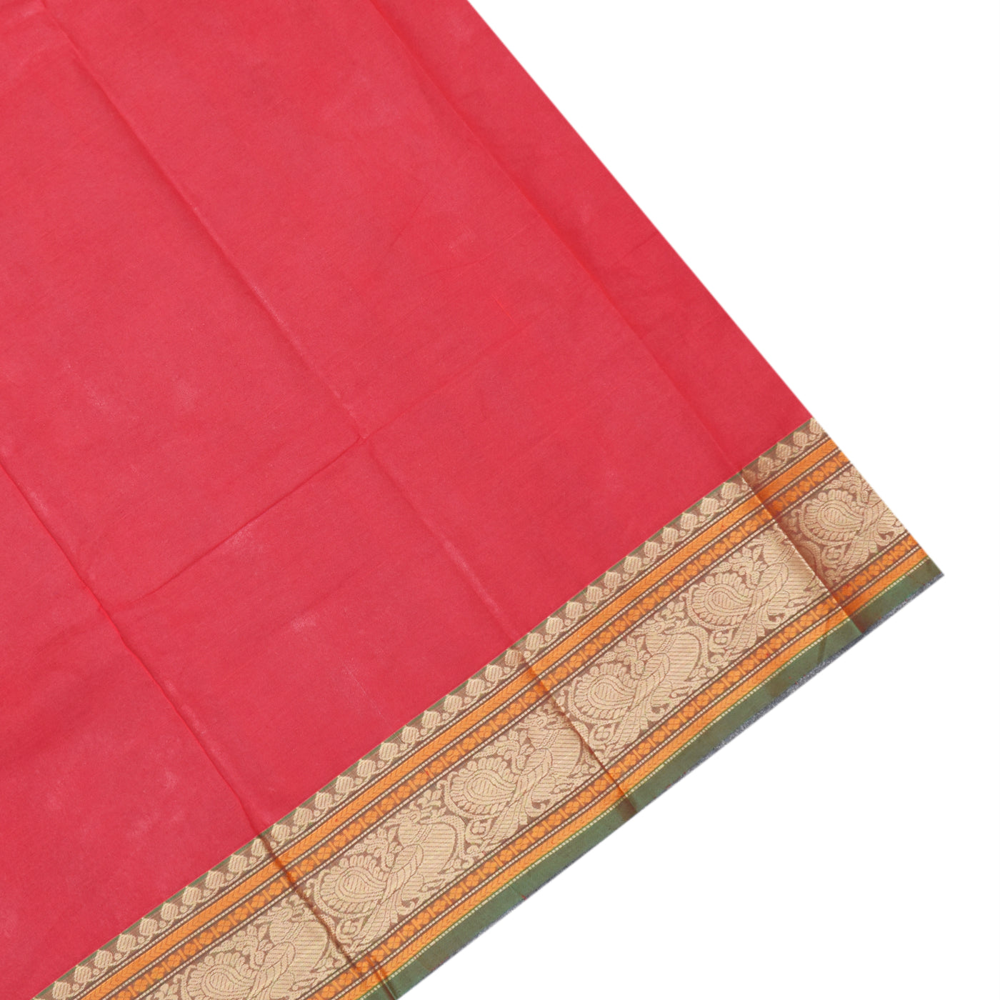 Red Kanchi Cotton Saree with Thread Butta Design