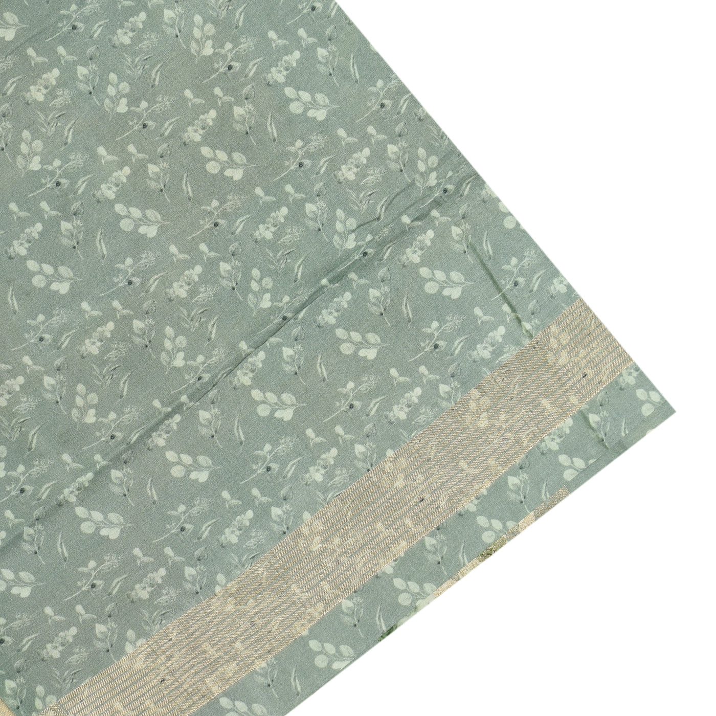 Pastel Green Banarasi Silk Saree with Box Floral Zari Design