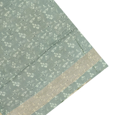 Pastel Green Banarasi Silk Saree with Box Floral Zari Design