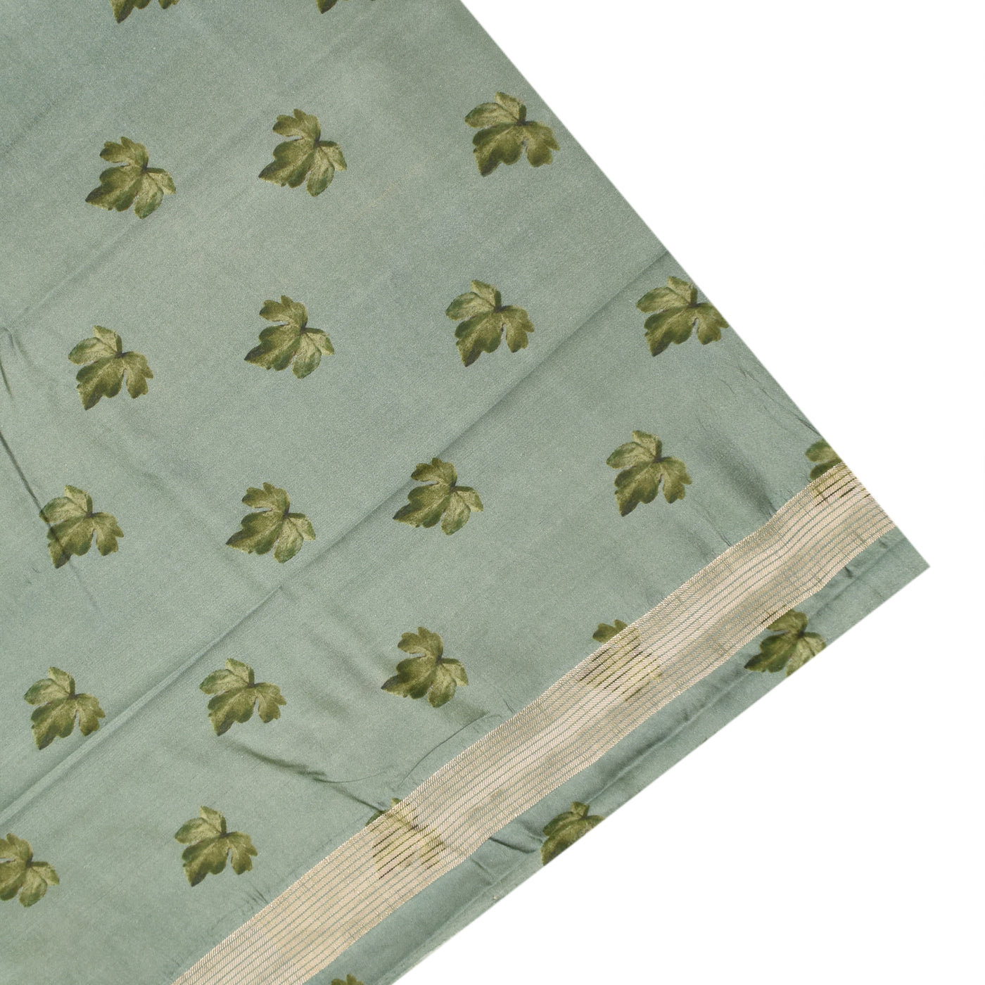 Pastel Green Banarasi Silk Saree with Box Floral Zari Design