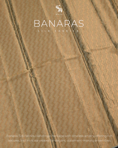 Baby Blue Tissue Banarasi Silk Fabric with Zig Zag Design