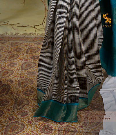 Rexona Tussar Silk Saree with Flower Butta Design