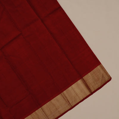 Off White Kanchipuram Silk Saree with Kattam Design