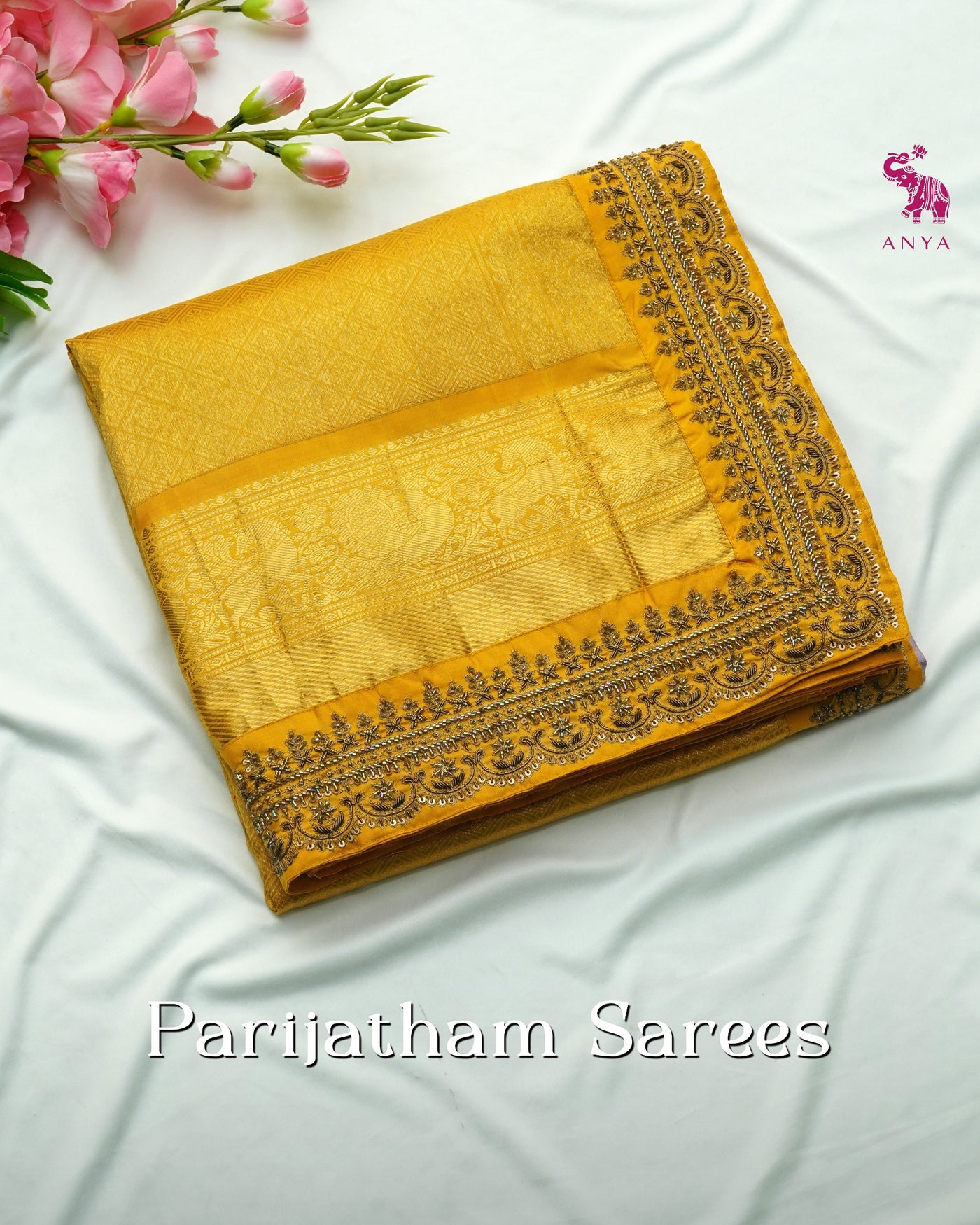 Lilac Kanchi Silk Saree with Creeper Design