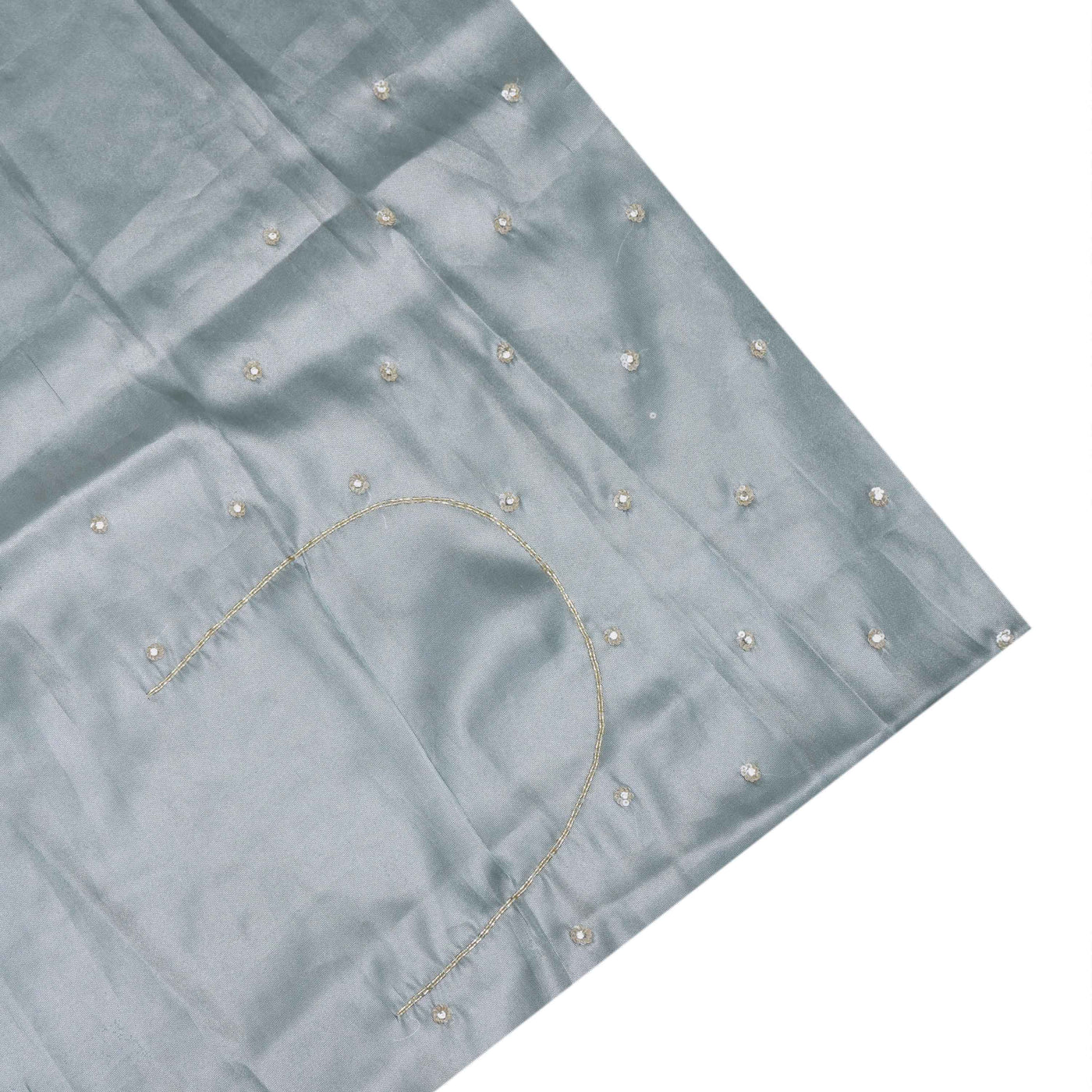 Pastel Blue Tissue Organza Saree with Embroidery Design