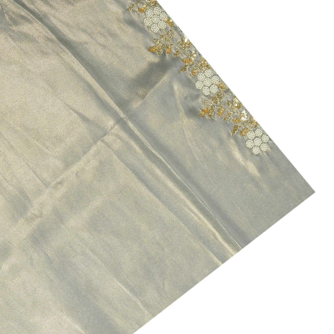 Apple Green Tissue Organza Saree with Embroidery Design