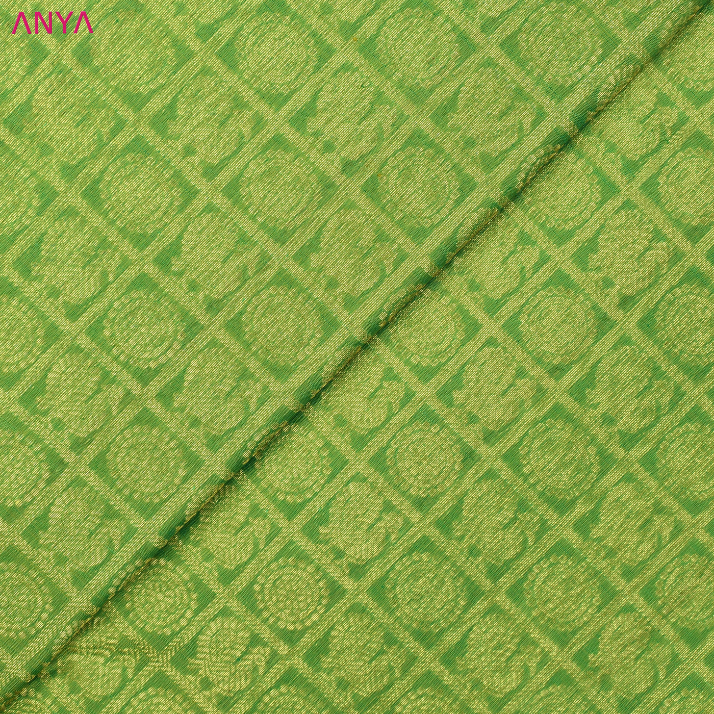 Green Kanchi Silk Fabric